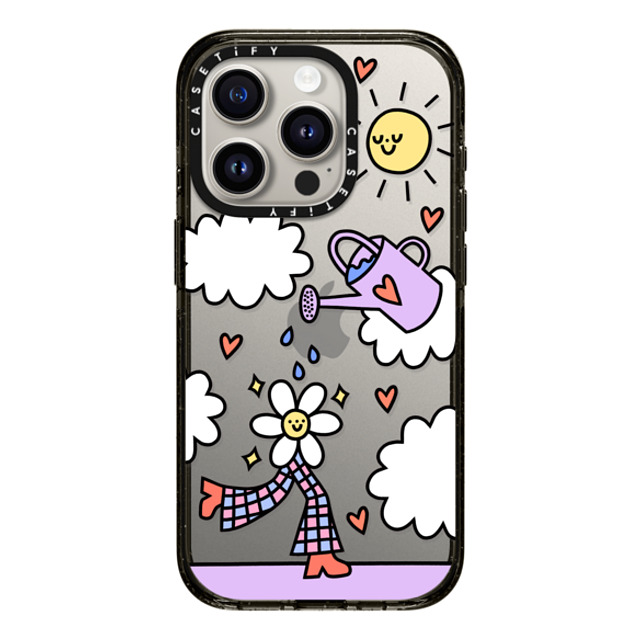 Rosie Pink x CASETiFY iPhone 15 Pro ケース ブラック インパクトケース Growing Every Day