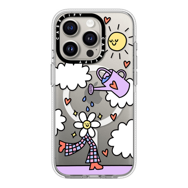 Rosie Pink x CASETiFY iPhone 15 Pro ケース クリア クリア ケース MagSafe対応 Growing Every Day