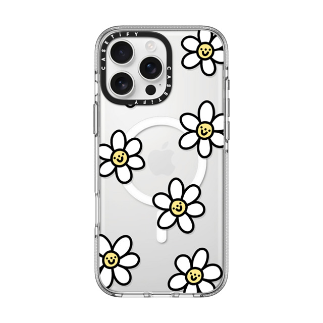 Rosie Pink x CASETiFY iPhone 16 Pro Max Case Floral,Cartoon Clear Clear Case MagSafe Compatible Smiling Daisies Father's Day Rosie Pink x CASETiFY iPhone 16 Pro Max Case Floral,Cartoon Clear Clear Case MagSafe Compatible Smiling Daisies Father's Day