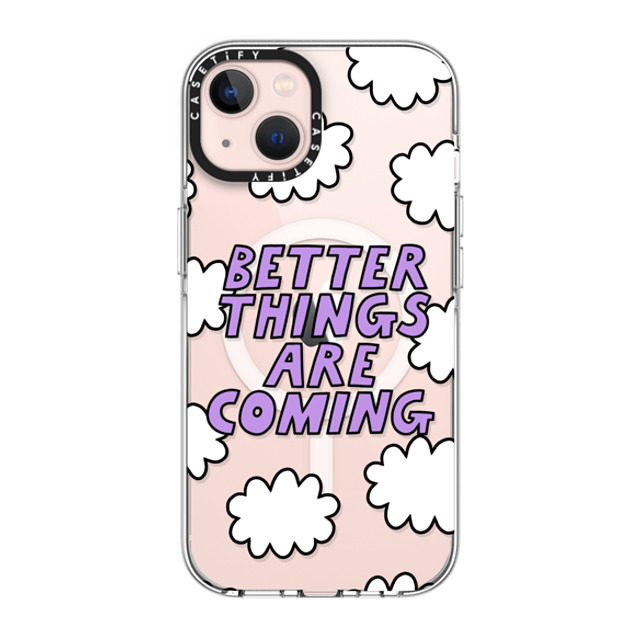 Rosie Pink x CASETiFY iPhone 13 ケース クリア クリア ケース MagSafe対応 Better Things Are Coming