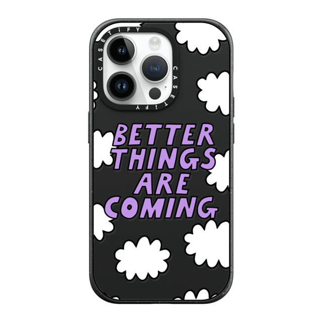 Rosie Pink x CASETiFY iPhone 14 Pro ケース マットブラック インパクトケース MagSafe対応 Better Things Are Coming