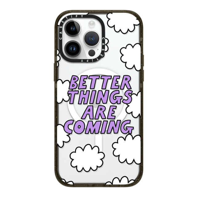 Rosie Pink x CASETiFY iPhone 14 Pro Max ケース ブラック インパクトケース MagSafe対応 Better Things Are Coming