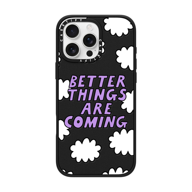 Rosie Pink x CASETiFY iPhone 16 Pro Max ケース マットブラック インパクトケース MagSafe対応 Better Things Are Coming