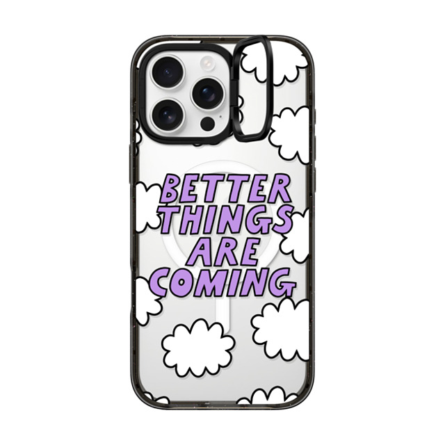 Rosie Pink x CASETiFY iPhone 16 Pro Max ケース ブラック インパクトリングスタンドケース MagSafe対応 Better Things Are Coming