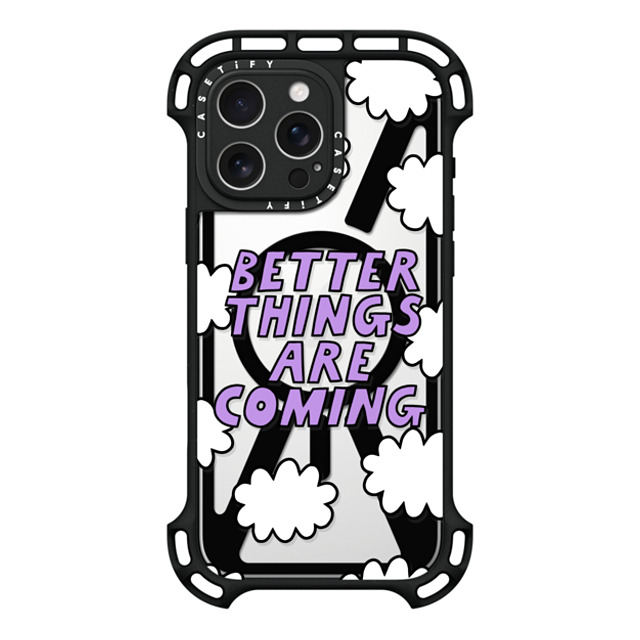 Rosie Pink x CASETiFY iPhone 16 Pro Max ケース ブラック ウルトラ バウンスケース MagSafe対応 Better Things Are Coming