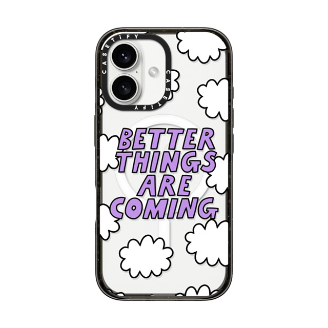 Rosie Pink x CASETiFY iPhone 16 ケース ブラック インパクトケース MagSafe対応 Better Things Are Coming