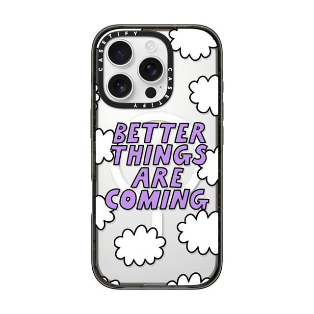 Rosie Pink x CASETiFY iPhone 16 Pro ケース ブラック インパクトケース MagSafe対応 Better Things Are Coming