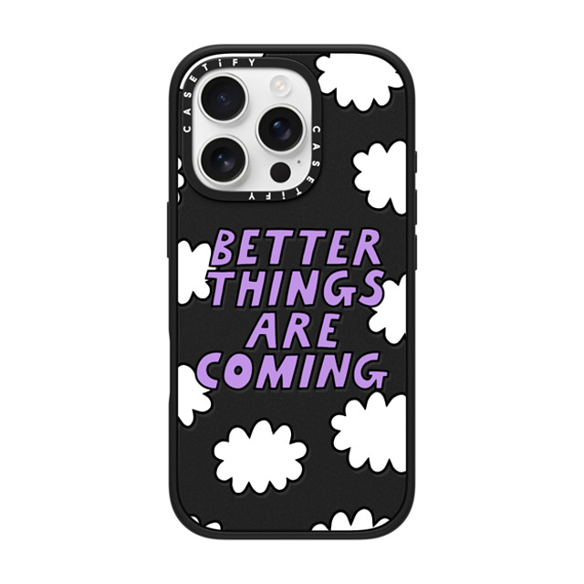 Rosie Pink x CASETiFY iPhone 16 Pro ケース マットブラック インパクトケース MagSafe対応 Better Things Are Coming