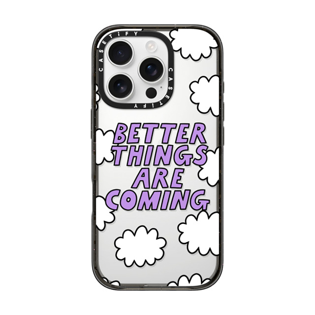 Rosie Pink x CASETiFY iPhone 16 Pro ケース ブラック インパクトケース Better Things Are Coming