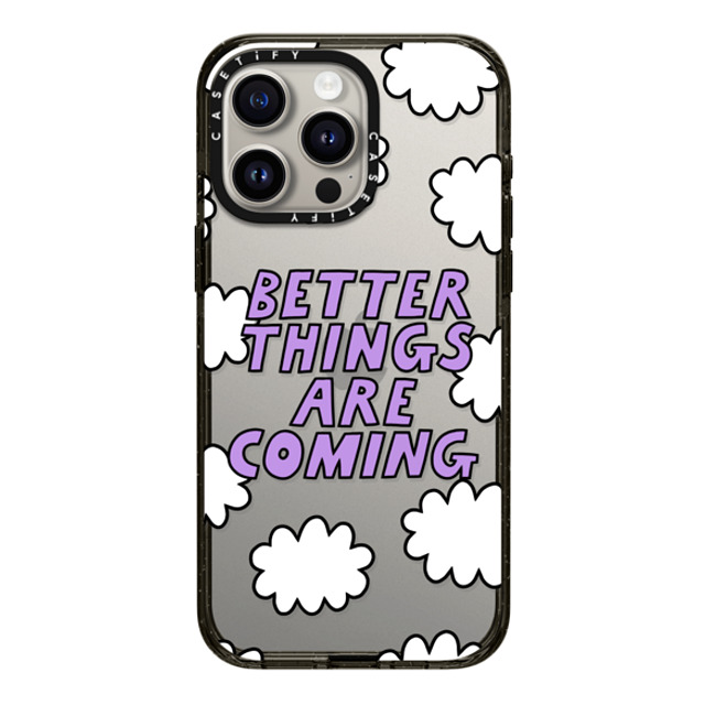 Rosie Pink x CASETiFY iPhone 15 Pro Max ケース ブラック インパクトケース Better Things Are Coming