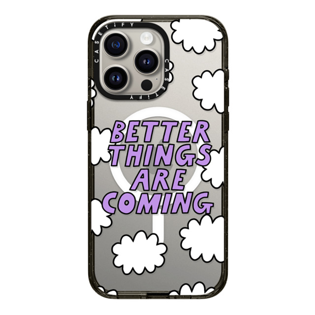 Rosie Pink x CASETiFY iPhone 15 Pro Max ケース ブラック インパクトケース MagSafe対応 Better Things Are Coming