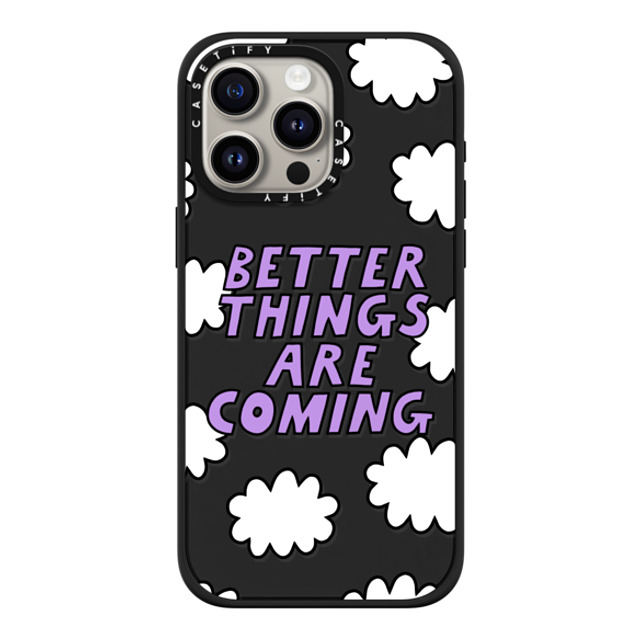 Rosie Pink x CASETiFY iPhone 15 Pro Max ケース マットブラック インパクトケース MagSafe対応 Better Things Are Coming