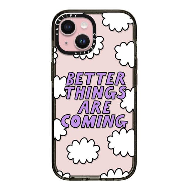 Rosie Pink x CASETiFY iPhone 15 ケース ブラック インパクトケース Better Things Are Coming