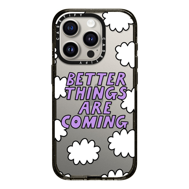 Rosie Pink x CASETiFY iPhone 15 Pro ケース ブラック インパクトケース Better Things Are Coming