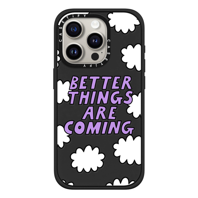 Rosie Pink x CASETiFY iPhone 15 Pro ケース マットブラック インパクトケース MagSafe対応 Better Things Are Coming