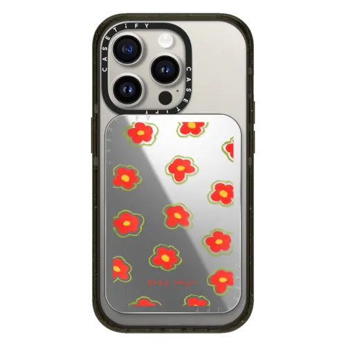 Snappy Cardholder Stand - red daisies