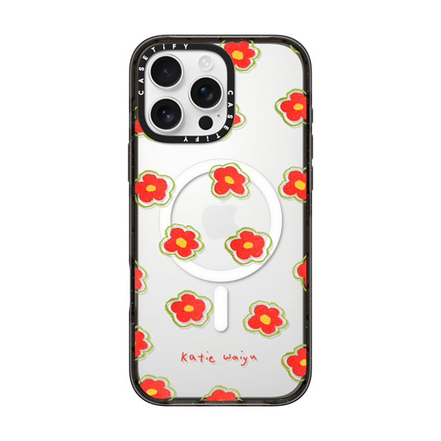 katiewaiyu x CASETiFY iPhone 16 Pro Max Case Fine Art Black Impact Case MagSafe Compatible red daisies Mother's Day katiewaiyu x CASETiFY iPhone 16 Pro Max Case Fine Art Black Impact Case MagSafe Compatible red daisies Mother's Day