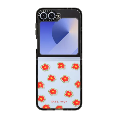 Galaxy Z Flip6 - red daisies