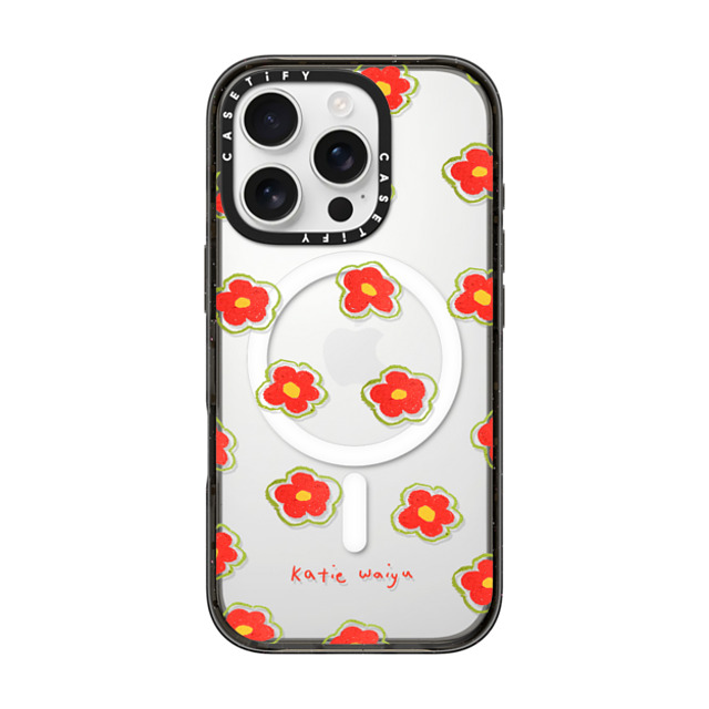 katiewaiyu x CASETiFY iPhone 16 Pro ケース Fine Art ブラック インパクトケース MagSafe対応 red daisies Father's Day katiewaiyu x CASETiFY iPhone 16 Pro ケース Fine Art ブラック インパクトケース MagSafe対応 red daisies Father's Day