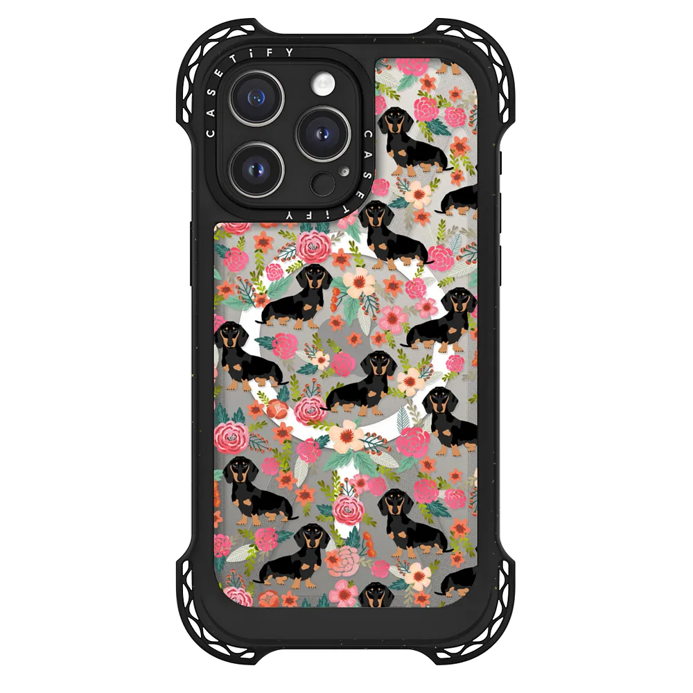 Doxie puppy dog breed cell phone case florals dachshund pet CASETiFY