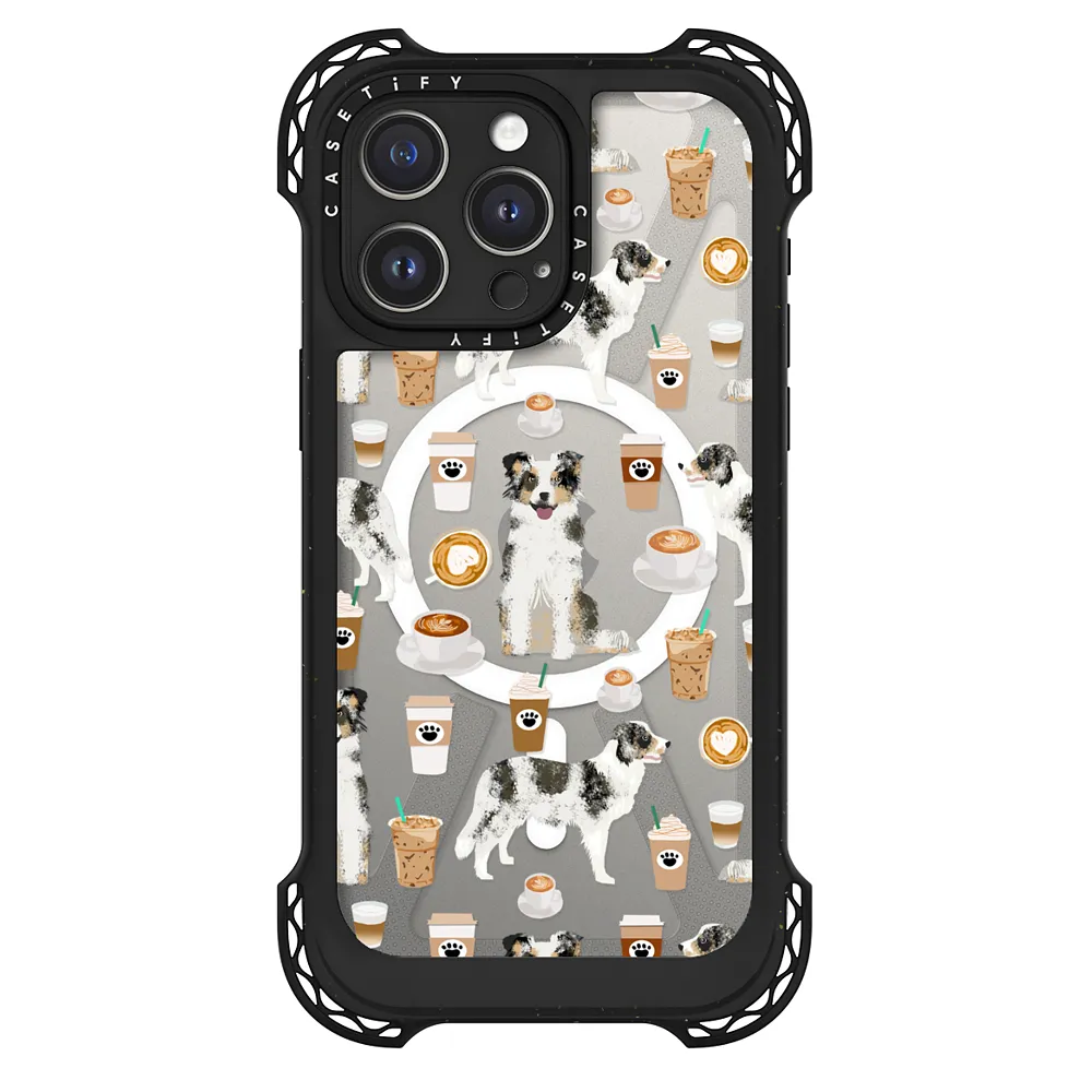 Border Collie coffee clear transparent cell phone case for new