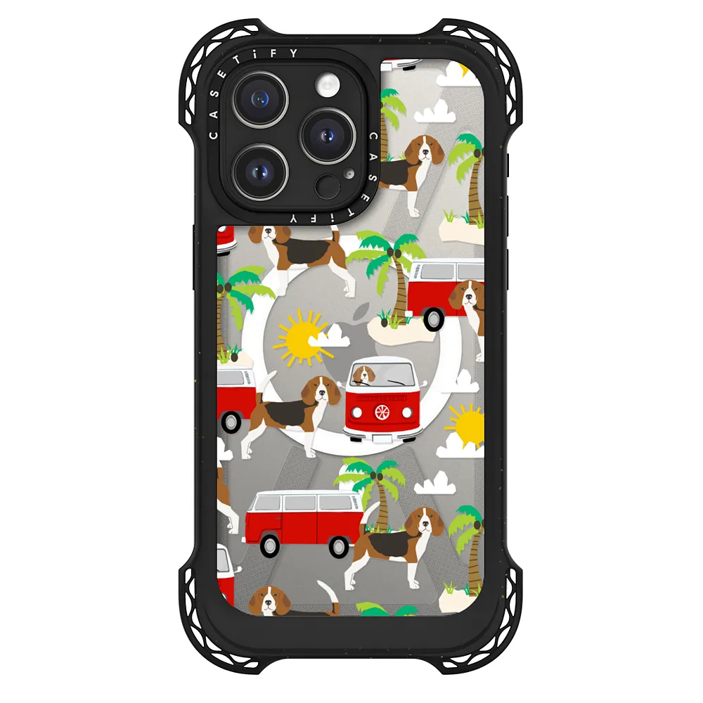 Beagle beach mini bus hippie summer cell phone case clear CASETiFY