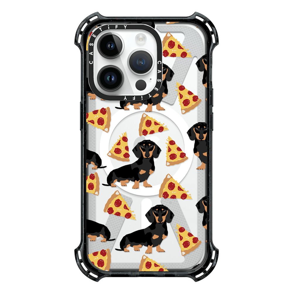 dachshund pizza slices funny dog lover cell phone transparent – CASETiFY