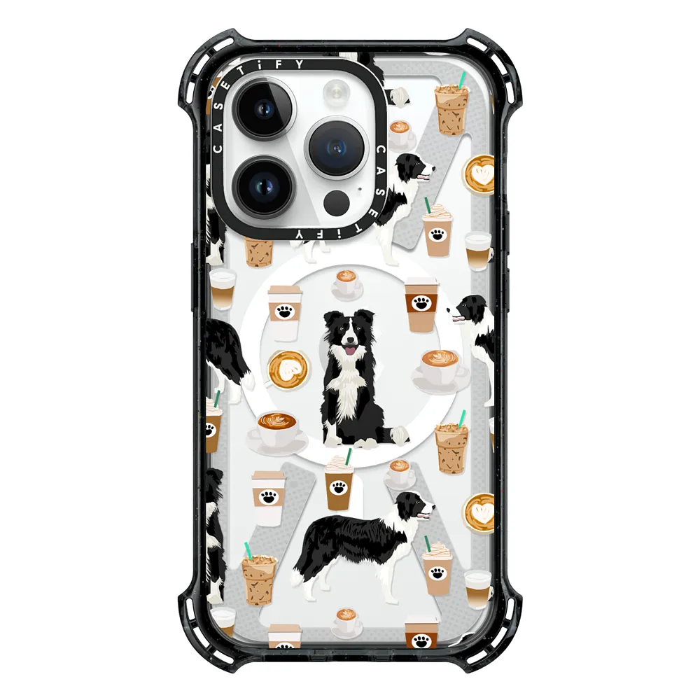 Border Collie coffee latte dog person clear transparent cell