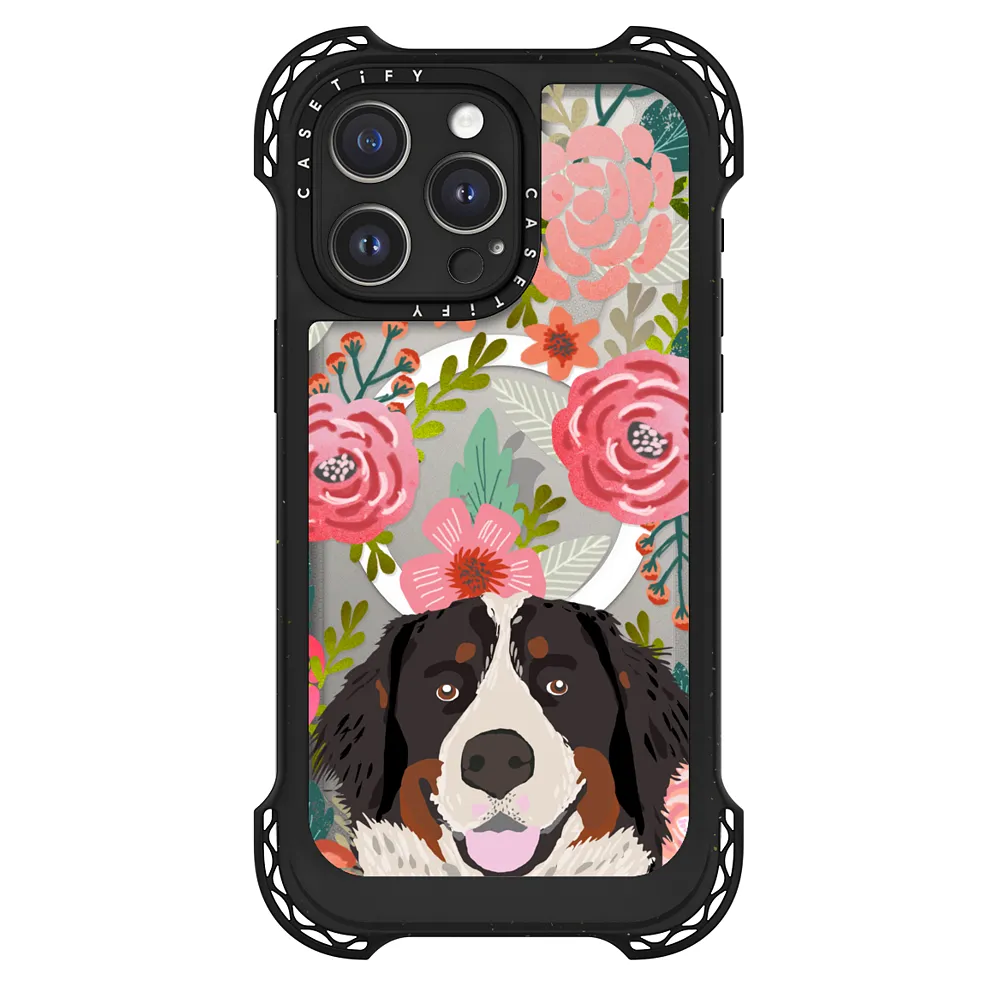 Bernese Mountain Dog iphone6 case clear flowers florals case