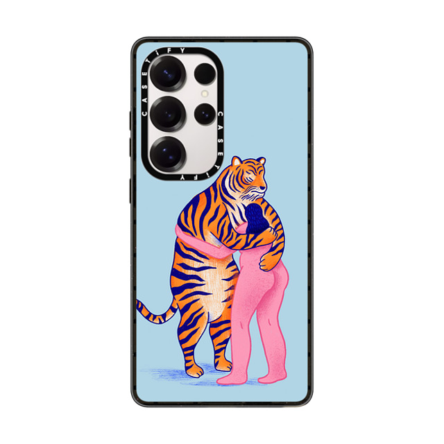 Mark Conlan x CASETiFY Galaxy S25 Ultra ケース Tiger,Animal ブラック マグネット式 インパクトケース The Woman and The Tiger Back to School Mark Conlan x CASETiFY Galaxy S25 Ultra ケース Tiger,Animal ブラック マグネット式 インパクトケース The Woman and The Tiger Back to School