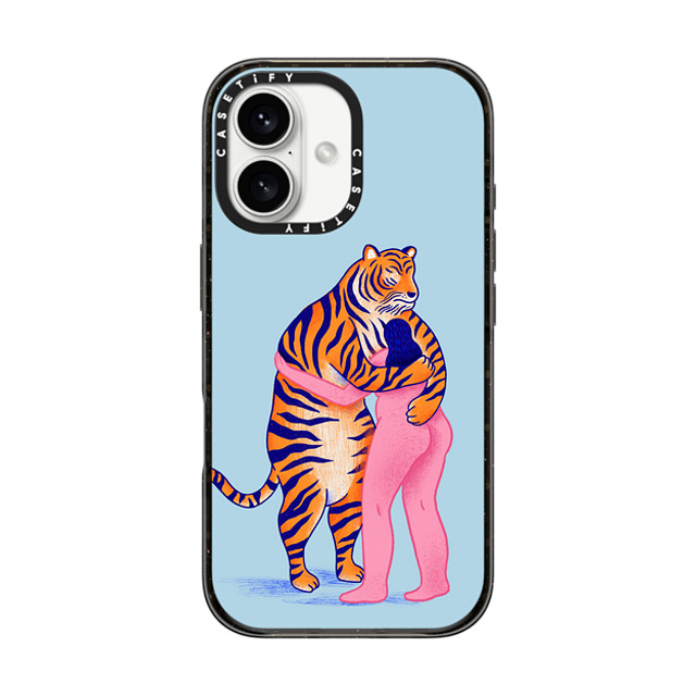 Mark Conlan x CASETiFY iPhone 16 ケース Tiger,Animal ブラック インパクトケース MagSafe対応 The Woman and The Tiger Back to School Mark Conlan x CASETiFY iPhone 16 ケース Tiger,Animal ブラック インパクトケース MagSafe対応 The Woman and The Tiger Back to School