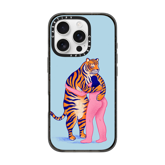 Mark Conlan x CASETiFY iPhone 16 Pro ケース Tiger,Animal ブラック インパクトケース MagSafe対応 The Woman and The Tiger Back to School Mark Conlan x CASETiFY iPhone 16 Pro ケース Tiger,Animal ブラック インパクトケース MagSafe対応 The Woman and The Tiger Back to School