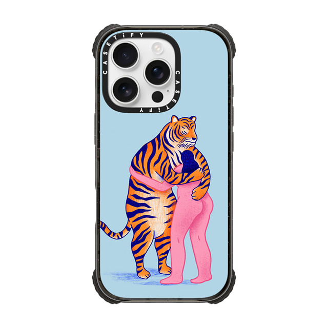 Mark Conlan x CASETiFY iPhone 16 Pro ケース Tiger,Animal ブラック ウルトラ インパクトケース MagSafe 対応 The Woman and The Tiger Back to School Mark Conlan x CASETiFY iPhone 16 Pro ケース Tiger,Animal ブラック ウルトラ インパクトケース MagSafe 対応 The Woman and The Tiger Back to School