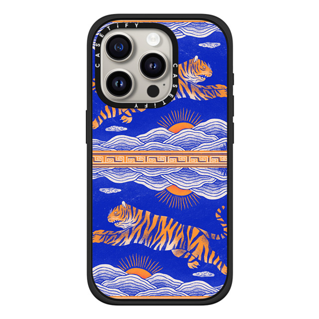 Mark Conlan x CASETiFY iPhone 15 Pro Case Tiger,Animal Matte Black Impact Case MagSafe Compatible Tiger Father's Day Mark Conlan x CASETiFY iPhone 15 Pro Case Tiger,Animal Matte Black Impact Case MagSafe Compatible Tiger Father's Day