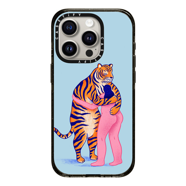 Mark Conlan x CASETiFY iPhone 15 Pro ケース Tiger,Animal ブラック インパクトケース MagSafe対応 The Woman and The Tiger Back to School Mark Conlan x CASETiFY iPhone 15 Pro ケース Tiger,Animal ブラック インパクトケース MagSafe対応 The Woman and The Tiger Back to School