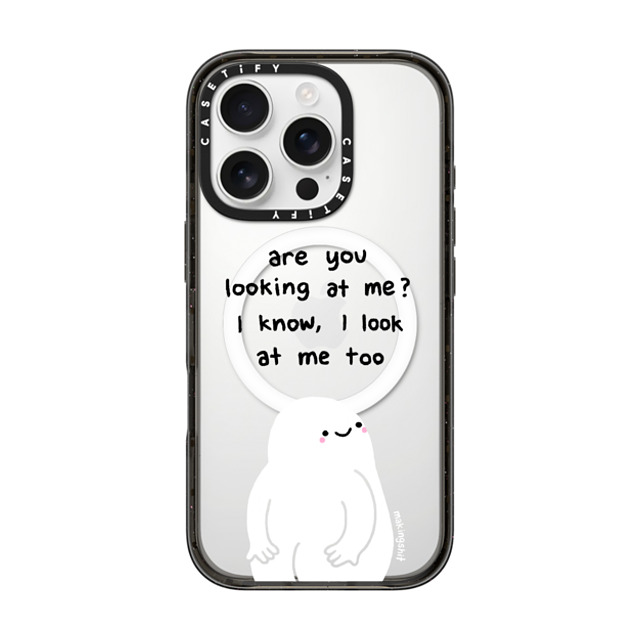 Makingsh!t x CASETiFY iPhone 16 Pro Case Cartoon,Couple Black Impact Case MagSafe Compatible BB Look At Me by makingsht Mother's Day Makingsh!t x CASETiFY iPhone 16 Pro Case Cartoon,Couple Black Impact Case MagSafe Compatible BB Look At Me by makingsht Mother's Day