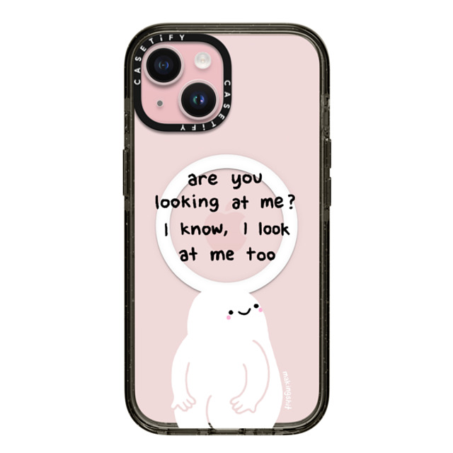 Makingsh!t x CASETiFY iPhone 15 Case Cartoon,Couple Black Impact Case MagSafe Compatible BB Look At Me by makingsht Mother's Day Makingsh!t x CASETiFY iPhone 15 Case Cartoon,Couple Black Impact Case MagSafe Compatible BB Look At Me by makingsht Mother's Day
