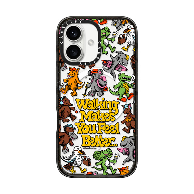 Jake Foreman x CASETiFY iPhone 16 ケース ブラック インパクトケース MagSafe対応 Walking by Jake Foreman Father's Day Jake Foreman x CASETiFY iPhone 16 ケース ブラック インパクトケース MagSafe対応 Walking by Jake Foreman Father's Day