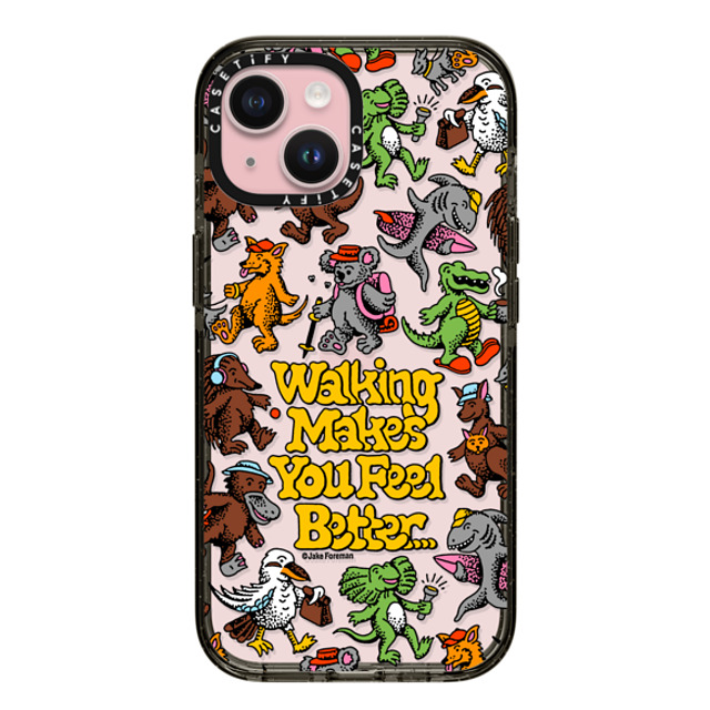 Jake Foreman x CASETiFY iPhone 15 Case Black インパクトケース Walking by Jake Foreman Father's Day Jake Foreman x CASETiFY iPhone 15 Case Black インパクトケース Walking by Jake Foreman Father's Day