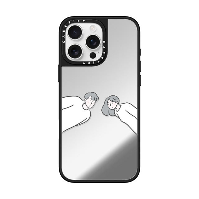 ReenP x CASETiFY iPhone 16 Pro Max Case Cartoon,Love Silver on Black ミラーケース MagSafe対応 Found You by ReenP Mother's Day ReenP x CASETiFY iPhone 16 Pro Max Case Cartoon,Love Silver on Black ミラーケース MagSafe対応 Found You by ReenP Mother's Day