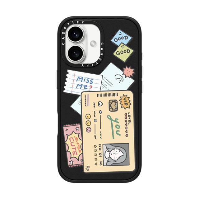 ReenP x CASETiFY iPhone 16 Case Cartoon,Minimalism Matte Black Impact Case MagSafe Compatible All about you 02 by ReenP Father's Day ReenP x CASETiFY iPhone 16 Case Cartoon,Minimalism Matte Black Impact Case MagSafe Compatible All about you 02 by ReenP Father's Day