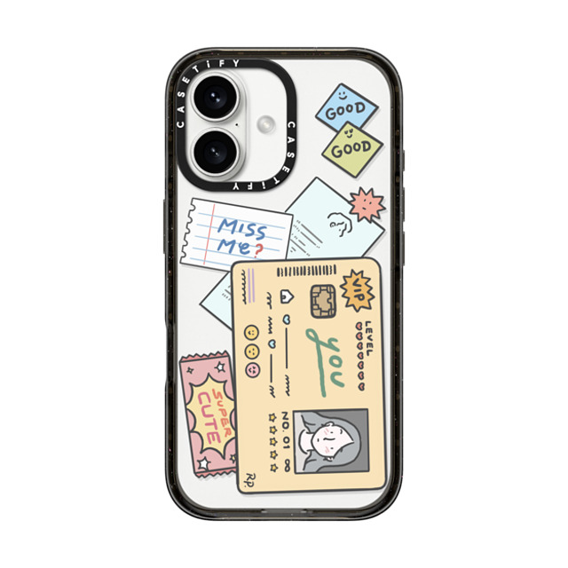 ReenP x CASETiFY iPhone 16 Case Cartoon,Minimalism Black インパクトケース All about you 02 by ReenP Mother's Day ReenP x CASETiFY iPhone 16 Case Cartoon,Minimalism Black インパクトケース All about you 02 by ReenP Mother's Day