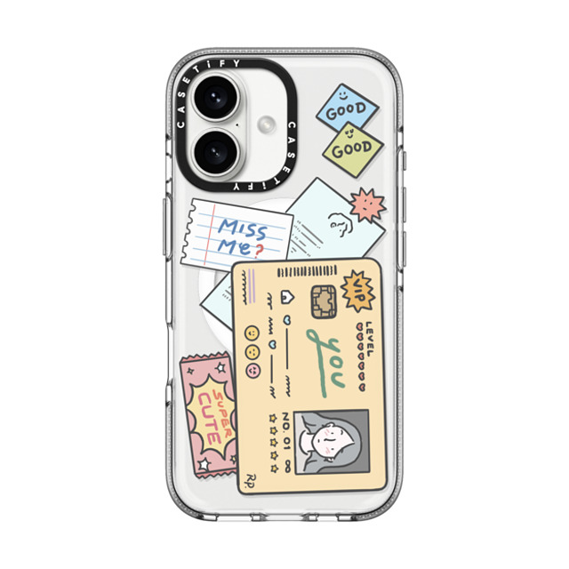 ReenP x CASETiFY iPhone 16 ケース Cartoon,Minimalism クリア クリア ケース MagSafe対応 All about you 02 by ReenP Father's Day ReenP x CASETiFY iPhone 16 ケース Cartoon,Minimalism クリア クリア ケース MagSafe対応 All about you 02 by ReenP Father's Day