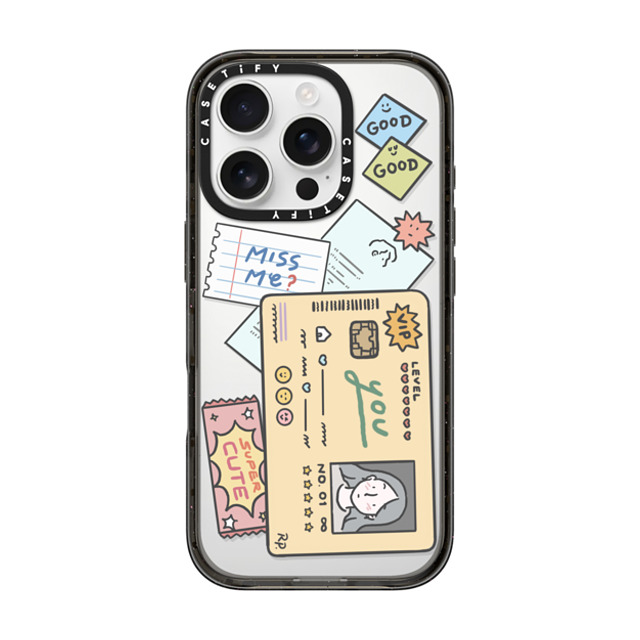 ReenP x CASETiFY iPhone 16 Pro Case Cartoon,Minimalism Black インパクトケース All about you 02 by ReenP Mother's Day ReenP x CASETiFY iPhone 16 Pro Case Cartoon,Minimalism Black インパクトケース All about you 02 by ReenP Mother's Day