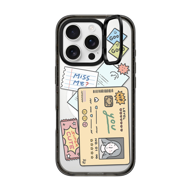 ReenP x CASETiFY iPhone 16 Pro Case Cartoon,Minimalism Black インパクトリングスタンドケース MagSafe対応 All about you 02 by ReenP Father's Day ReenP x CASETiFY iPhone 16 Pro Case Cartoon,Minimalism Black インパクトリングスタンドケース MagSafe対応 All about you 02 by ReenP Father's Day