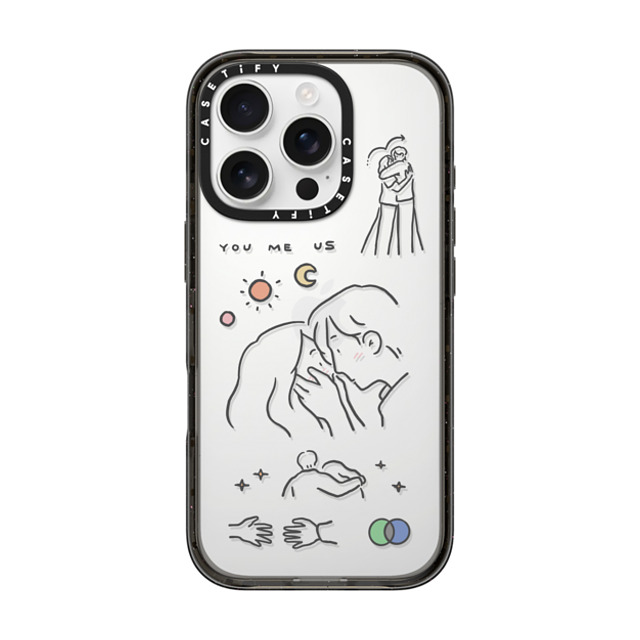 ReenP x CASETiFY iPhone 16 Pro Case Cartoon,Love Black インパクトケース I love us by ReenP Mother's Day ReenP x CASETiFY iPhone 16 Pro Case Cartoon,Love Black インパクトケース I love us by ReenP Mother's Day