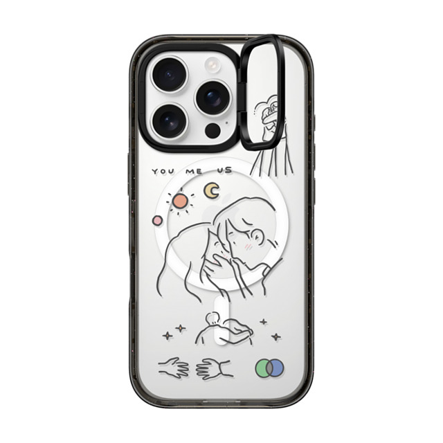 ReenP x CASETiFY iPhone 16 Pro Case Cartoon,Love Black インパクトリングスタンドケース MagSafe対応 I love us by ReenP Mother's Day ReenP x CASETiFY iPhone 16 Pro Case Cartoon,Love Black インパクトリングスタンドケース MagSafe対応 I love us by ReenP Mother's Day