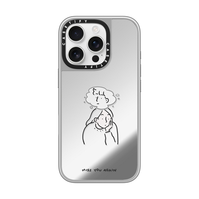 ReenP x CASETiFY iPhone 16 Pro Case シルバー (シルバーバンパー) ミラーケース MagSafe対応 Miss You Again Too!! ReenP x CASETiFY iPhone 16 Pro Case シルバー (シルバーバンパー) ミラーケース MagSafe対応 Miss You Again Too!!