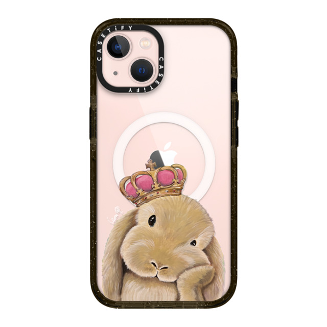 LeonLollipop x CASETiFY iPhone 13 ケース ブラック インパクトケース MagSafe対応 Gloomie Bunny by LeonLollipop