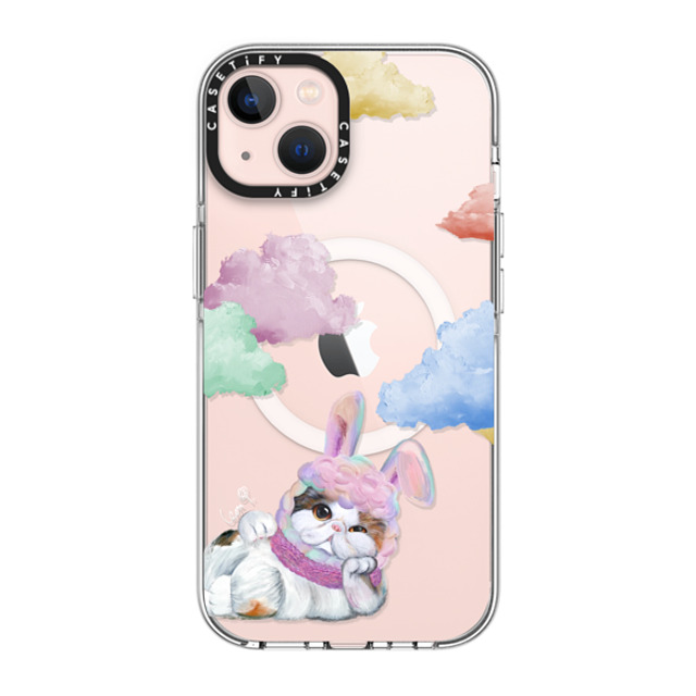 LeonLollipop x CASETiFY iPhone 13 ケース クリア クリア ケース MagSafe対応 Gloomie Cat Sky by LeonLollipop